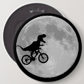 Dinosaurier auf einem Rad mit dem Mond Button (Vorne & Hinten)