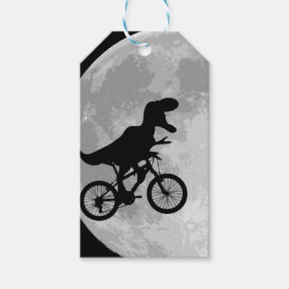 Dinosaurier auf einem Rad mit dem Mond Geschenkanhänger