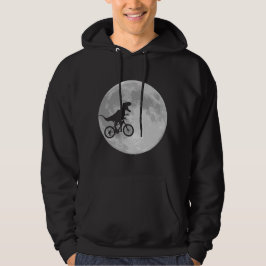 Dinosaurier auf einem Rad mit dem Mond Hoodie