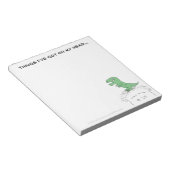 Dinosaurier auf meinem Kopf! Notizblock (angewinkelt)