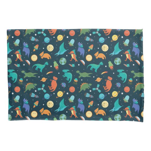 Dinosaurier auf Raumfahrtschiffen Kissenbezug (Vorderseite)