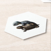 Dinosaurier auf Schildkrötenkopie Untersetzer (angewinkelt)