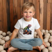 Dinosaurier auf Truck Tri-Blend Shirt