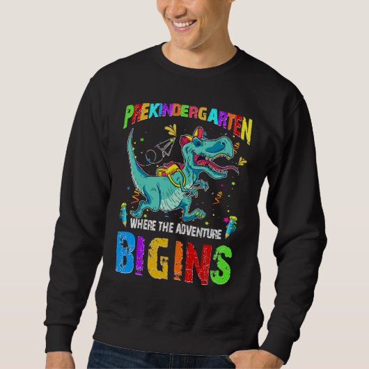 Dinosaurier aufgepasst, wird Vorschule zerquetsche Sweatshirt (Vorderseite)