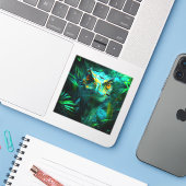 Dinosaurier Aufkleber (Laptop mit iPhone)