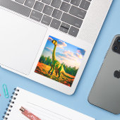 Dinosaurier Aufkleber (Laptop mit iPhone)