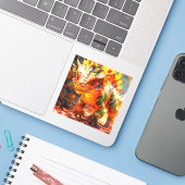 Dinosaurier Aufkleber (Laptop mit iPhone)