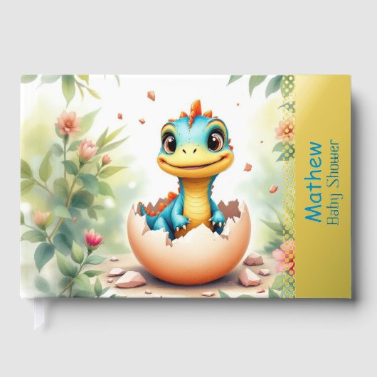 Dinosaurier aus der Eierdusche Gästebuch (Vorderseite)