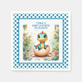 Dinosaurier aus Ei Serviette