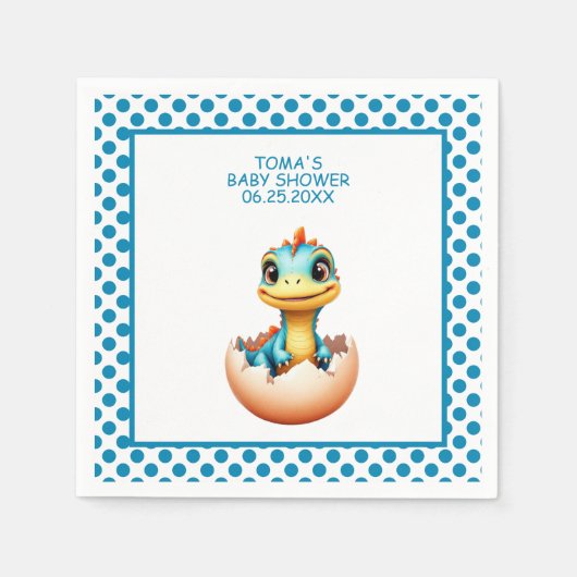 Dinosaurier aus Eiern 2 Serviette (Vorderseite)