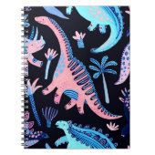 Dinosaurier aus niedlichem Cartoon nahtlos in Skan Notizblock (Vorderseite)