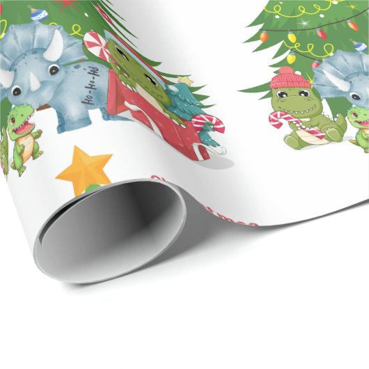 Dinosaurier aus Weihnachtsverpackungspapier kunden Geschenkpapier (Rolleneckpunkt)