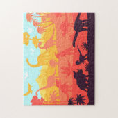 Dinosaurier Aussterben exotischer Tiere Puzzle (Vertikal)