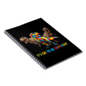 Dinosaurier Autism Awareness Design verfügt über e Notizblock (Rechte Seite)