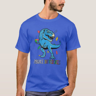 Dinosaurier Autismus Bewusstsein Embrace Unterschi T-Shirt