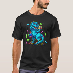 Dinosaurier Autismus Kinder Dinosaurier Rex Niedli T-Shirt