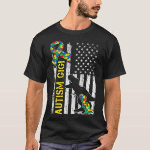 Dinosaurier Autistic Gigi USA Flag T-Shirt