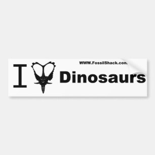 Dinosaurier-Autoaufkleber Liebe des Weiß I Autoaufkleber