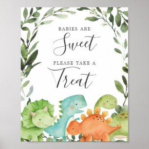 Dinosaurier Baby Dusche Babys sind süße Zeichen Poster