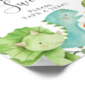 Dinosaurier Baby Dusche Babys sind süße Zeichen Poster (Ecke)