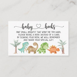 Dinosaurier Baby Dusche I Birthday Book Anfrage Begleitkarte