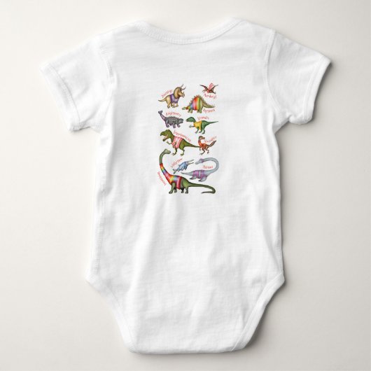 Dinosaurier-Babybodysuit Baby Strampler (Rückseite)