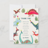 Dinosaurier Babydusche danke Karte (Vorderseite)