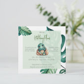 Dinosaurier Babydusche neutral Einladung (Stehend Vorderseite)