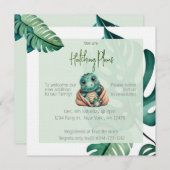 Dinosaurier Babydusche neutral Einladung (Vorne/Hinten)