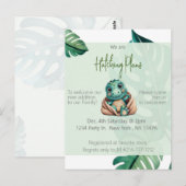 Dinosaurier Babydusche Postkarte (Vorne/Hinten)