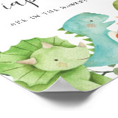 Dinosaurier Babydusche schätzt wie viele Windeln s Poster (Ecke)