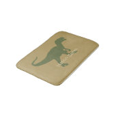 Dinosaurier-Bad-Matte T-Rex Silhouette-Camouflage Badematte (Schrägansicht)