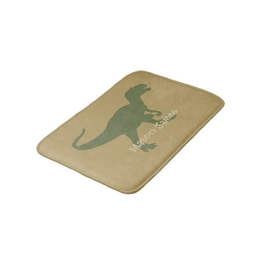 Dinosaurier-Bad-Matte T-Rex Silhouette-Camouflage Badematte (Schrägansicht)