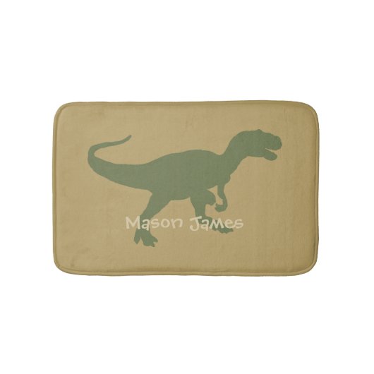 Dinosaurier-Bad-Matte T-Rex Silhouette-Camouflage Badematte (Vorderseite)