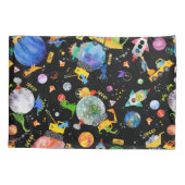 Dinosaurier Bau Crew Außenraumastronauten Kissenbezug (Rückseite)