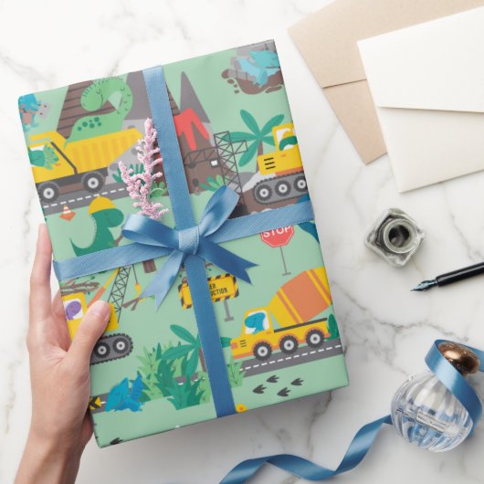 Dinosaurier-Baukids Geschenkpapier (Schenken)