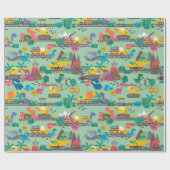 Dinosaurier-Baukids Geschenkpapier (Flach)
