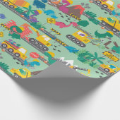 Dinosaurier-Baukids Geschenkpapier (Ecke)