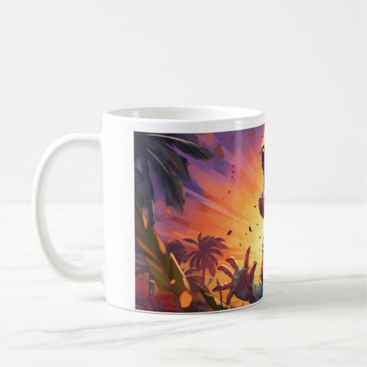 Dinosaurier, Beängstigend und Niedlich, Version 12 Kaffeetasse (Links)