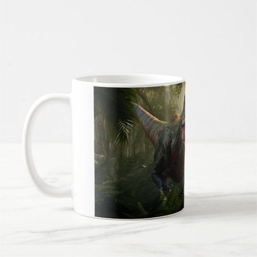 Dinosaurier, Beängstigend und Niedlich, Version 1 Kaffeetasse (Links)