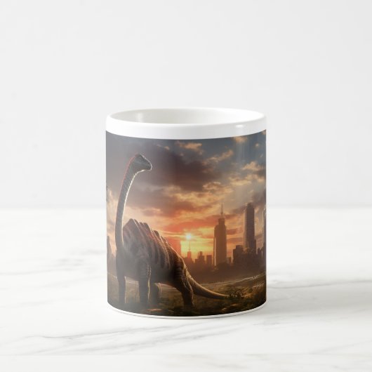 Dinosaurier, Beängstigend und Niedlich, Version 3  Kaffeetasse (Mittel)