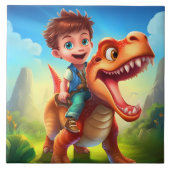 Dinosaurier Behalte oder entwirft eigene Fliese (Vorderseite)