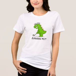 Dinosaurier beim Golfspielen Dinosaurier Golf Shir Tri-Blend Shirt