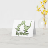Dinosaurier Big Brother Blank Card Karte (Gelbe Blume)