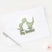 Dinosaurier Big Brother Runder Aufkleber (Umschlag)