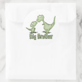 Dinosaurier Big Brother Runder Aufkleber (Tasche)
