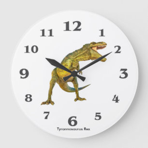 Dinosaurier-Bild für die runde, große Wall-Uhr Wanduhr