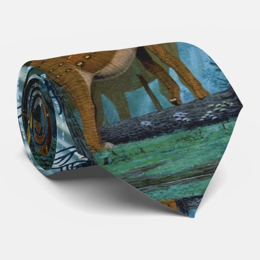 Dinosaurier-bildhafte Krawatte Omeisaurus Gregory (Gerollt)