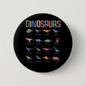 Dinosaurier Bildung Triceratops Stegosaurus Trex Button (Vorderseite)