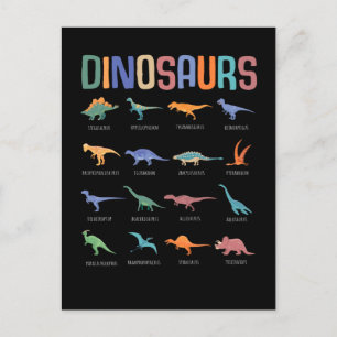 Dinosaurier Bildung Triceratops Stegosaurus Trex Postkarte